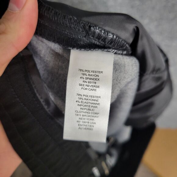 NWT INDUSTRY Republic Clothing Black Pinstripe Drawstring Stretch Pants SIZE XL - Picture 9 of 13